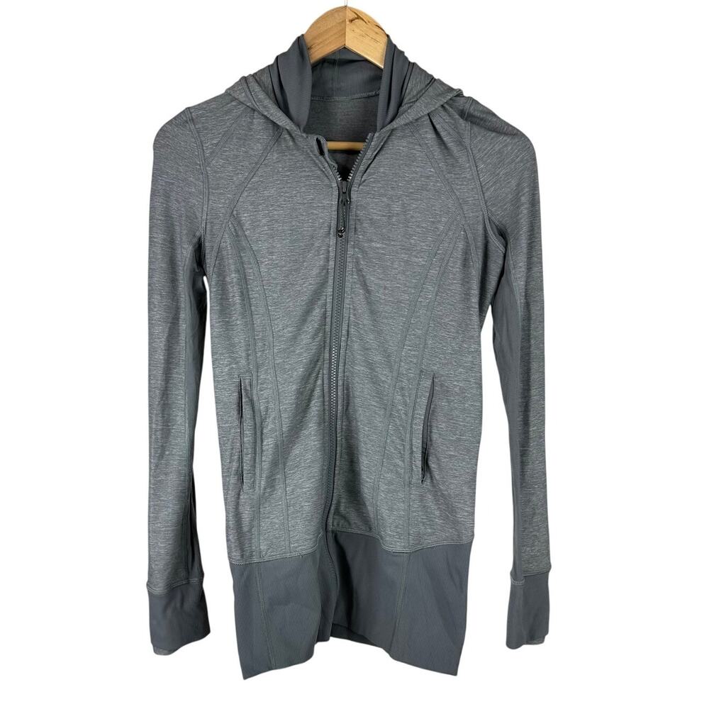 Lululemon Daily Practice Jacket Heathered Slate Women's Size 4 EUC